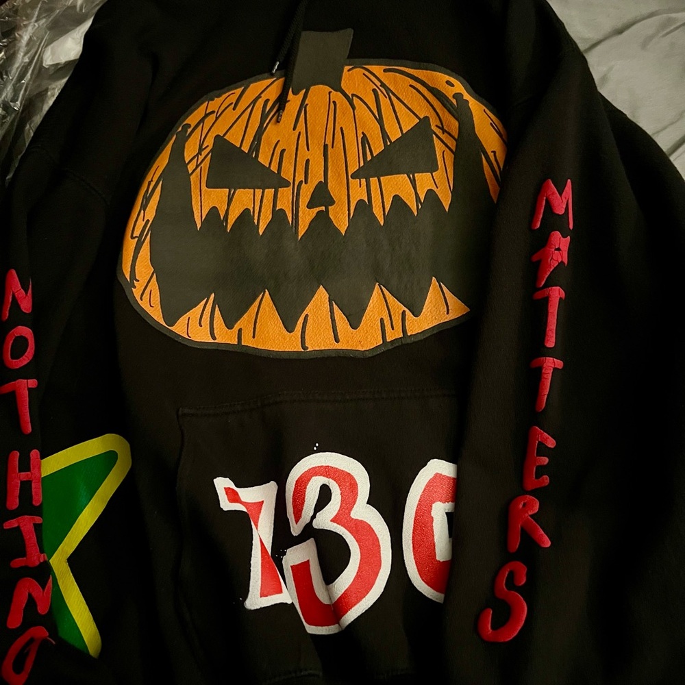Asspizza Nothing Matters Hoodie 2022 730 Ghost Halloween Pumpkin Head Star 2XL